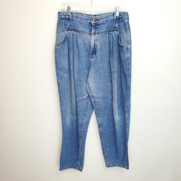 Lee Denim - Vintage Lee baggy fit high waisted jeans with jeweled button